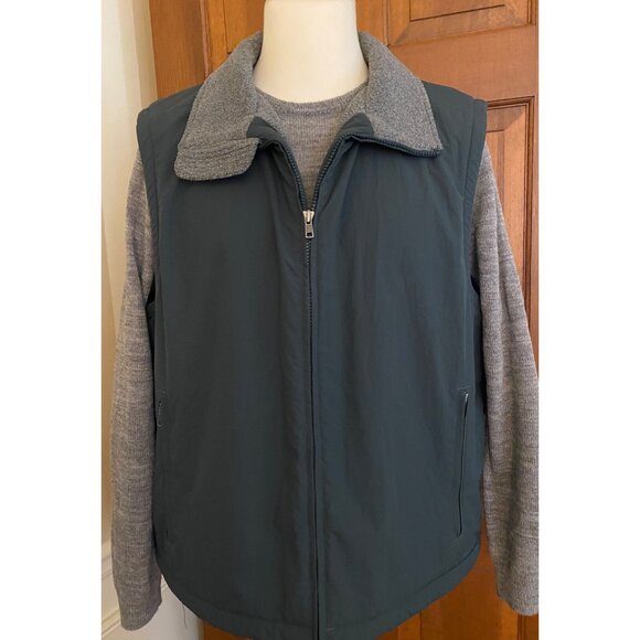 LL Bean Fleece Lined Nylon Vest Mens‎ XL Green Full-Zip Outdoor Hiking Gorpcore - Picture 2 of 13